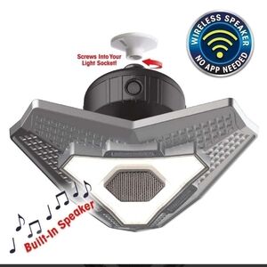 New 25-Watt LED Lamp Light Bulbs 6500K 3700-Lumens w/ Built-In Bluetooth Speaker